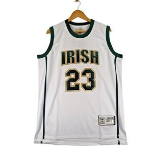 NWT LeBron James Headgear Irish Vincent St. Mary HS State Champs Jersey Size L